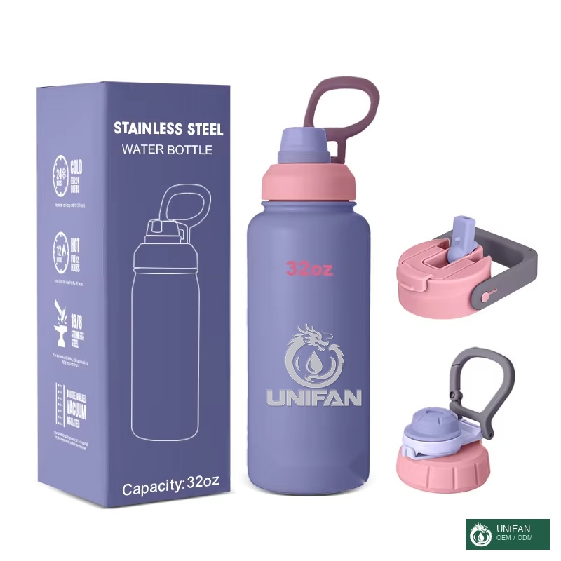 UNIFAN New UNIFANAlarm Clock Remind Stainless Steel Vacuum Flask Smart Water Bottle With Custom Logo