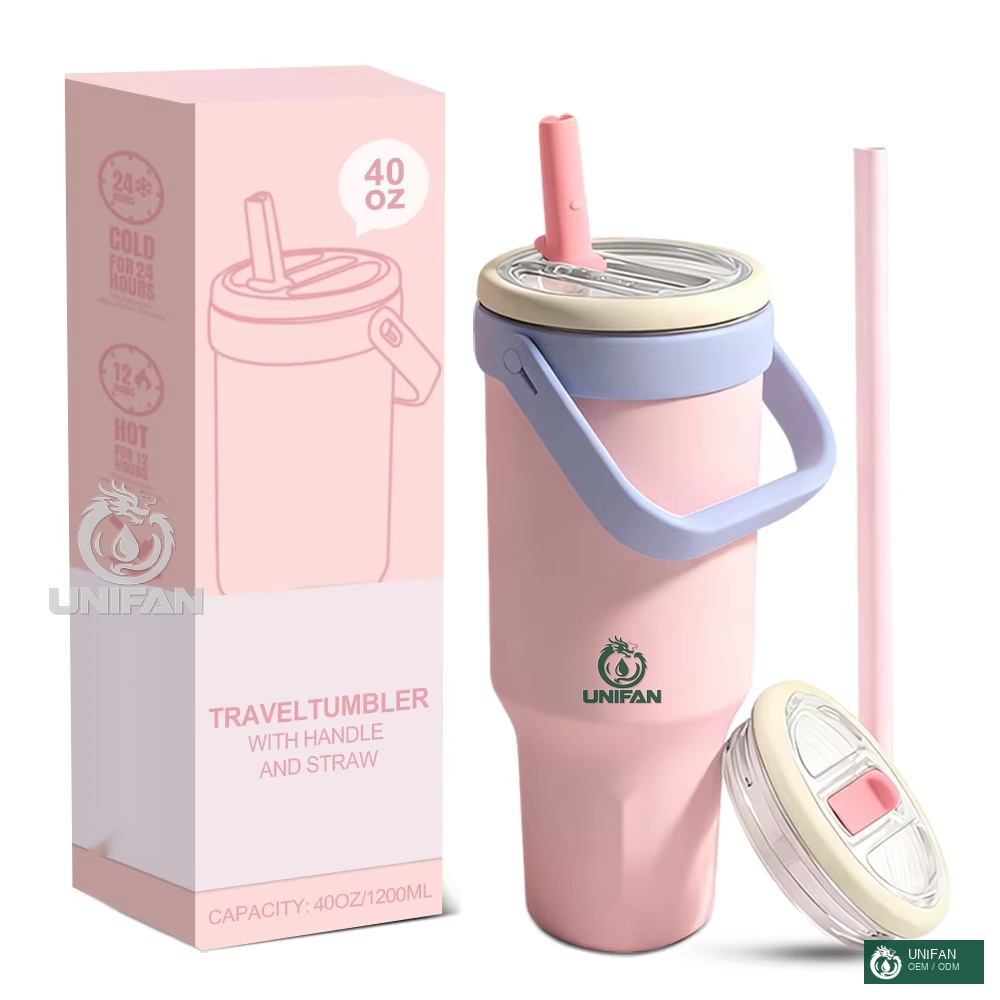 UNIFAN Cambodia Factory Thailand Manufacturer 30oz Adventure 2.0 Flowstate Insulated Stainless Steel Beer Tumbler with Lid and Straw