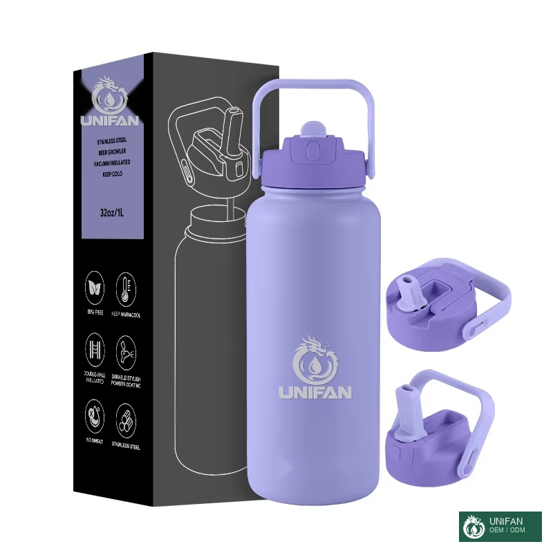 UNIFAN UNIFANNew Design ODM Wide Mouth Water Bottle Double Wall Insulated Vacuum With Lid Support Custom Logo Color