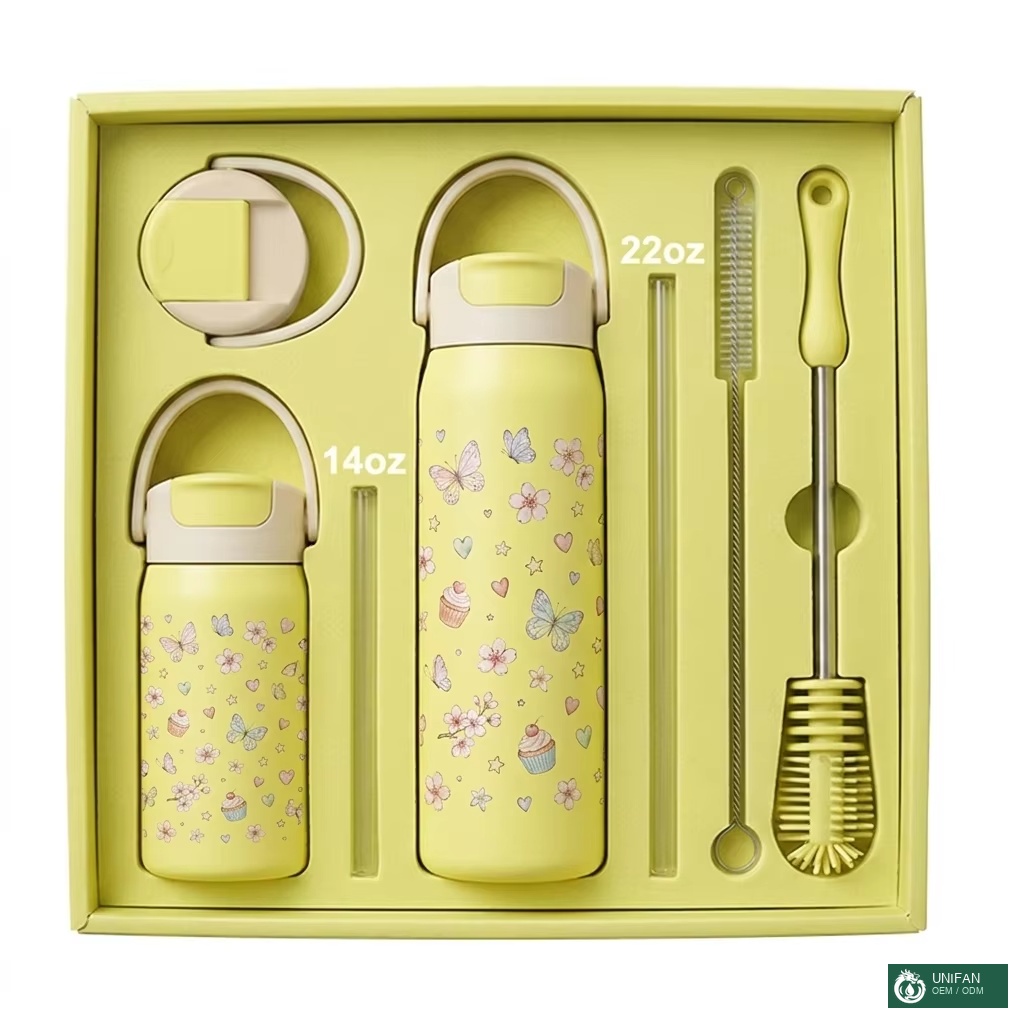 UNIFAN Wide Mouth Vacuum Insulated Stainless Steel Water Bottle with Leakproof Closeable Lid for Cold Water Drinks Sports Travel