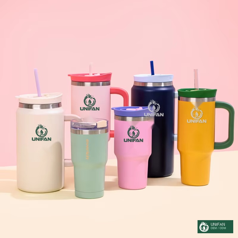 UNIFAN Factory 40oz Tumbler With 2 in 1 Lid Straw Double Wall Insulated Vacuum Tumbler Travel Mug Custom Logo Color