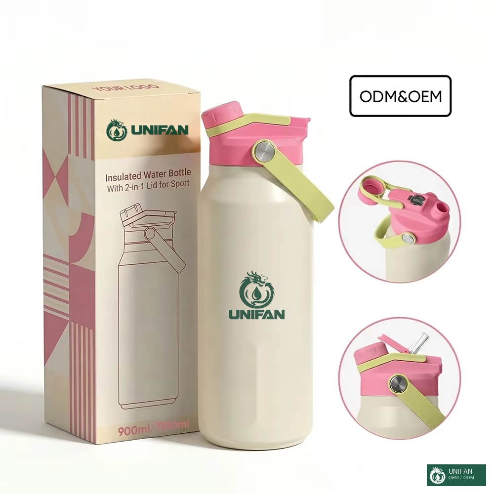 UNIFAN Vacuum Bottle 304 Stainless Steel Stainless Steel Kids Adults Water Bottle Stainless Steel Thermal Bottle