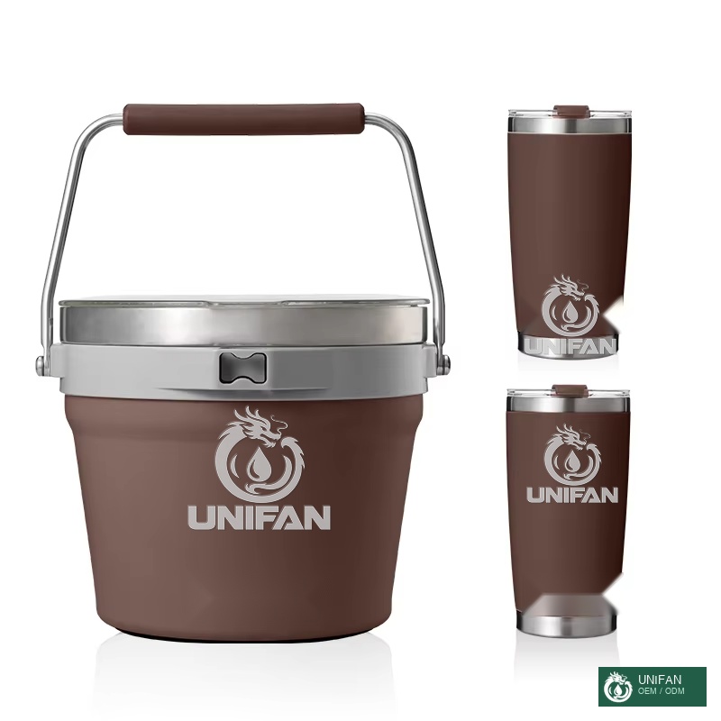 UNIFAN Insulated Ice Bucket with Lid for Parties Insulated for 7L Big Capacity Customized Color Acceptable
