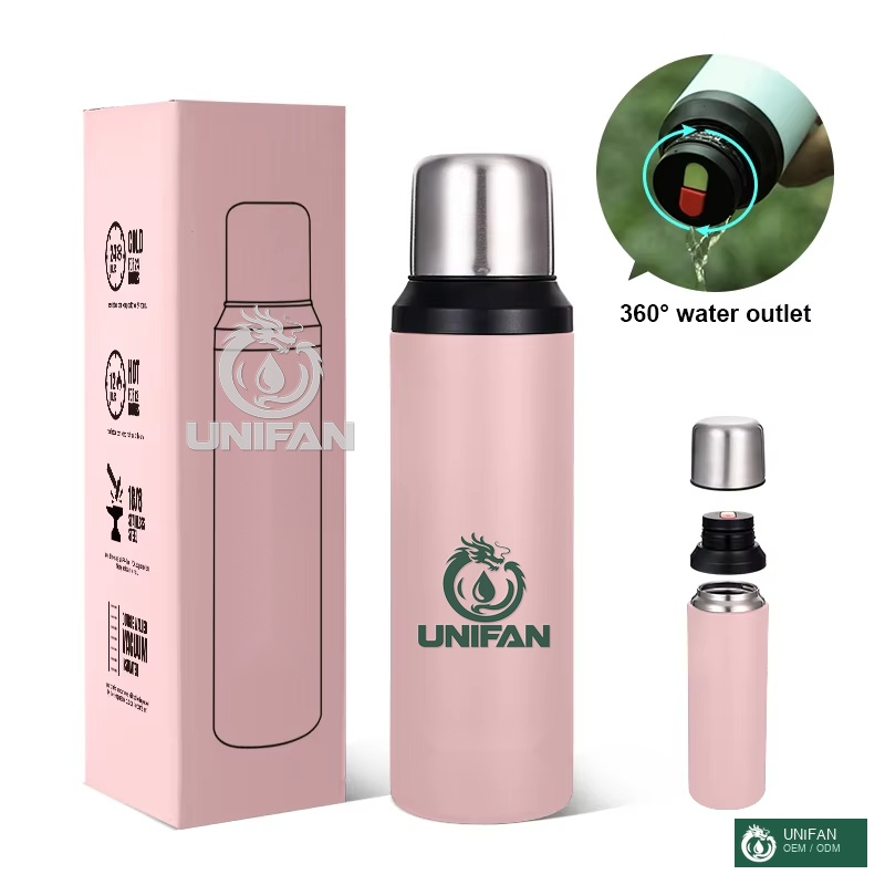 UNIFAN Wholesale 750ml Steel Water Bottle - UNIFAN360° Outlet, Durable for Hiking & Sports