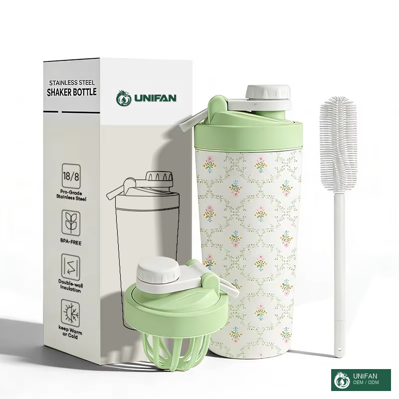 UNIFAN 20oz Vacuum Insulated Stainless Steel Tumbler with Straw Double Wall Outdoor Coffee Mug Custom Logo ODM New Design