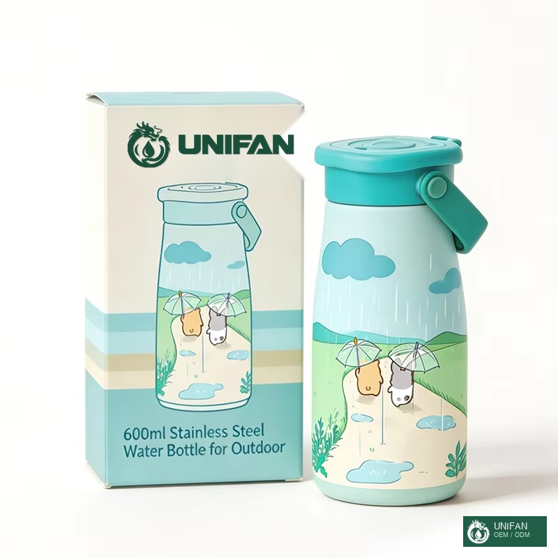 UNIFAN Kids Water Bottle for School Kids Insulated Water Bottle Customized Pattern