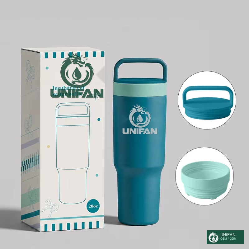 UNIFAN 20oz Vacuum Insulated Tumbler with Lid Double Wall 304 Stainless Steel Food Grade BPA Free Leakproof Camping Travel Car Cup