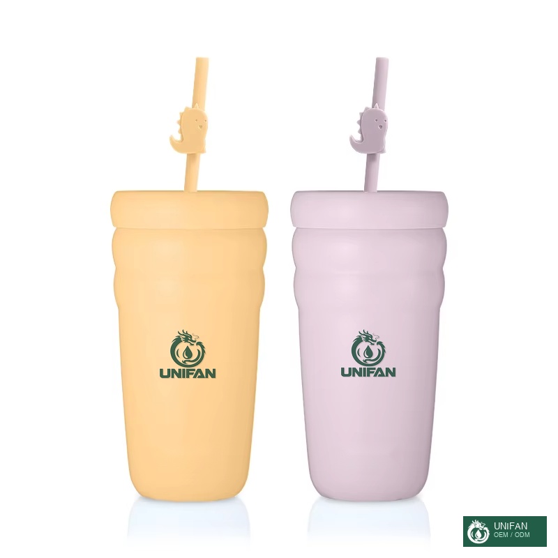 UNIFAN 26oz Custom Vacuum Insulated Stainless Steel Tumbler with Straw Lid Personalized Reusable Coffee Cup Bulk Gift for Travel Sports