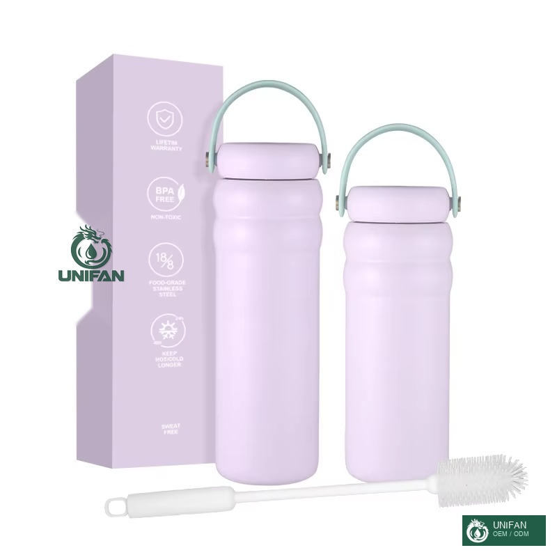 UNIFAN 26oz Vacuum Insulated Stainless Steel Water Bottle Double Wall Coffee Cup Keeps Cold 24H for Travel Office Eco-friendly BPA Free