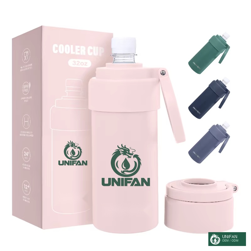 UNIFAN Stainless Steel Vacuum Insulated Bottle with Handle Double Wall BPA Free Leak Proof Wholesale Custom Color Logo
